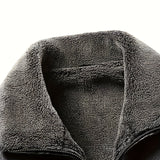 Elegante Lederjacke mit Fleece-Futter