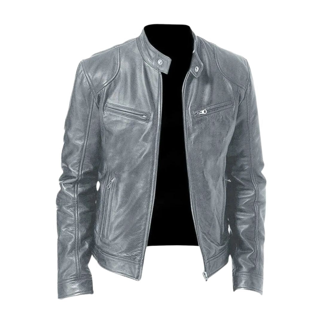 Alexandre | Herren-Lederjacke mit Stehkragen