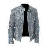 Alexandre | Herren-Lederjacke mit Stehkragen