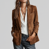 Zoey | Weicher Wildleder-Touch Blazer