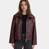 Rosélinea | Klassische Jacke aus Kunstleder