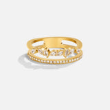 18K Gold Mia Kristallring