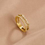 18K Gold Mia Kristallring