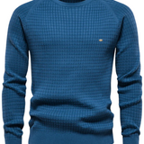 Herrenpullover mit Strickdesign