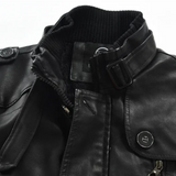 Elegante und Lange Motorradlederjacke