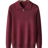 Gstaad Kaschmir-Sweater mit Viertelreißverschluss
