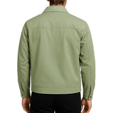 Leichte Twilljacke für Herren – Grüner Punkt – Klassischer Schnitt