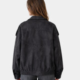 Aurésia | Oversized Jacke aus synthetischem Wildleder