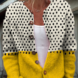 Maude | Farbblock-Button-Cardigan