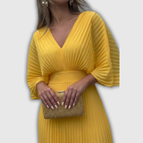 Serelina | Faltende Eleganz Maxikleid