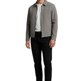 Graue Wildlederjacke für Männer – Moderne Casual-Jacke