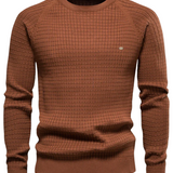 Herrenpullover mit Strickdesign