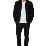 Schwarze Wildlederjacke für Männer – Moderne lässige Outdoor-Bekleidung