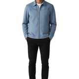Hellblaue Wildlederjacke für Herren – Elegant und Universell für den Alltag