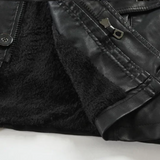 Elegante und Lange Motorradlederjacke