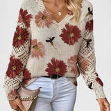 Bronwen | Floral Offene Strickjacke