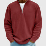 Valentin | Zeitloser Pullover mit halbem Reißverschluss