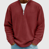 Valentin | Zeitloser Pullover mit halbem Reißverschluss
