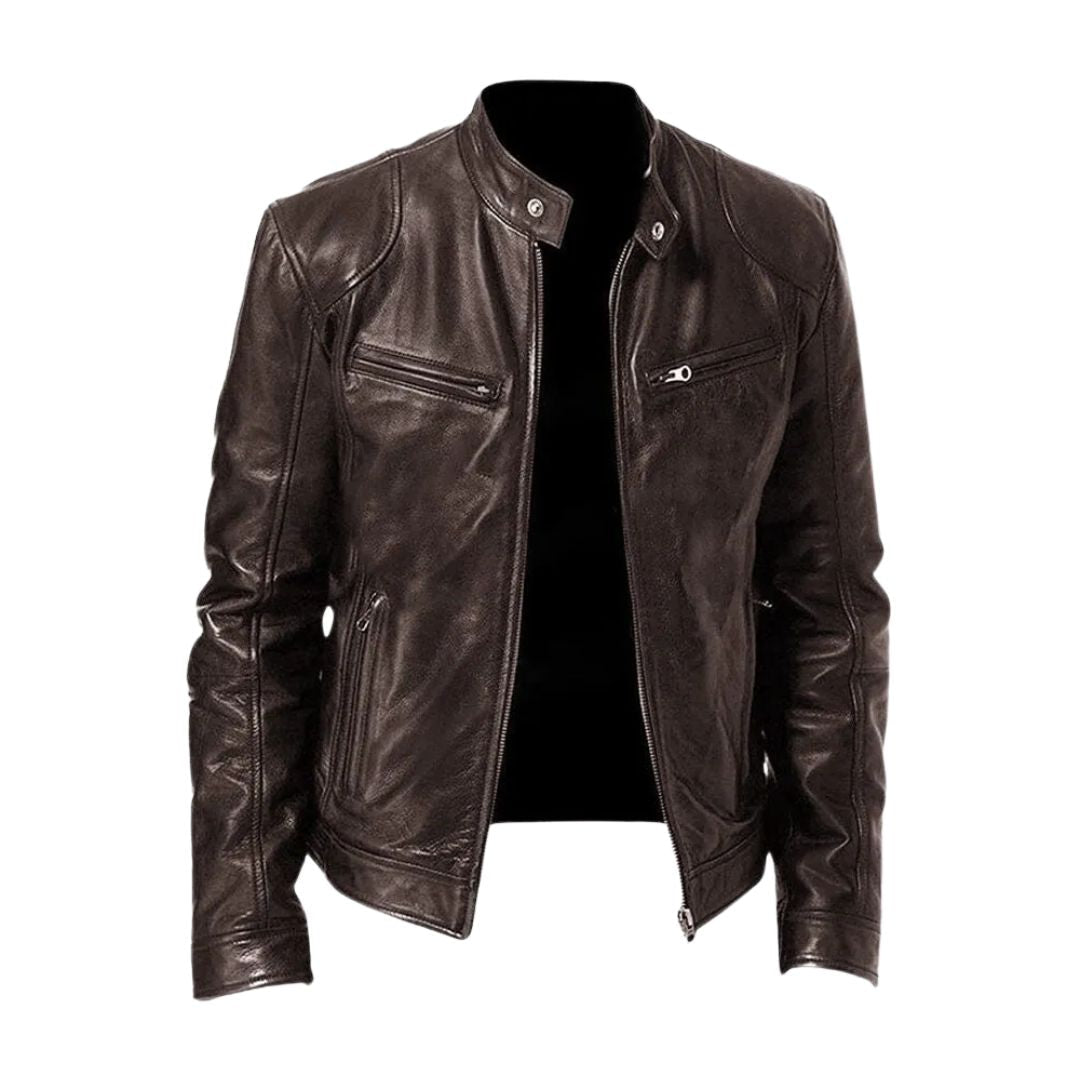 Alexandre | Herren-Lederjacke mit Stehkragen