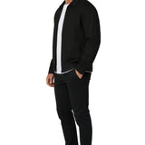 Schwarze Wildlederjacke für Männer – Moderne lässige Outdoor-Bekleidung