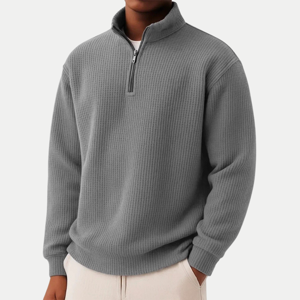 Damien | Pullover mit Reißverschluss für Alltagskomfort und zeitlosen Stil
