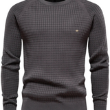 Herrenpullover mit Strickdesign