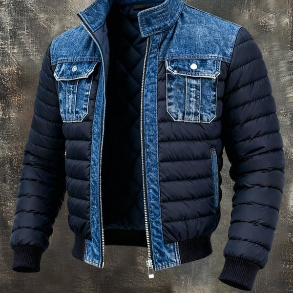 Maxime | Vintage Patchwork-Jeansjacke