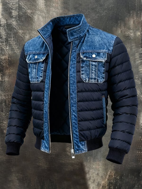 Maxime | Vintage Patchwork-Jeansjacke