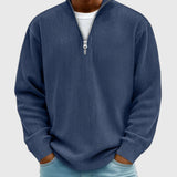 Valentin | Zeitloser Pullover mit halbem Reißverschluss