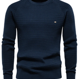 Herrenpullover mit Strickdesign