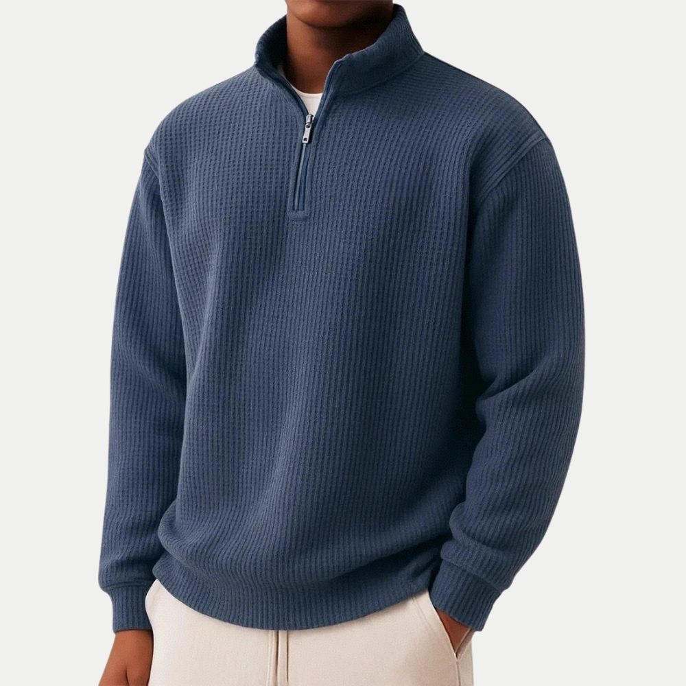 Damien | Pullover mit Reißverschluss für Alltagskomfort und zeitlosen Stil