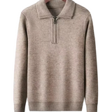 Gstaad Kaschmir-Sweater mit Viertelreißverschluss