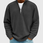 Valentin | Zeitloser Pullover mit halbem Reißverschluss
