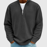 Valentin | Zeitloser Pullover mit halbem Reißverschluss