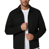 Schwarze Wildlederjacke für Männer – Moderne lässige Outdoor-Bekleidung
