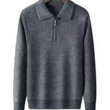 Gstaad Kaschmir-Sweater mit Viertelreißverschluss