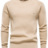 Herrenpullover mit Strickdesign