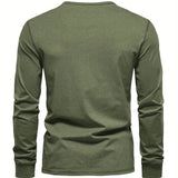 Premium Baumwoll-Henley-Hemd für Herren