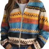 Yseult - Mehrfarbiger Cardigan im Zickzack