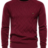 Herrenpullover mit Karomuster V2