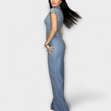 Ivy - Stilvolles V-Ausschnitt-Top und Hosen-Set