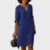 Lyns - Kleid mit V-Ausschnitt