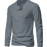 Premium Baumwoll-Henley-Hemd für Herren