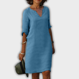 Lyns - Kleid mit V-Ausschnitt
