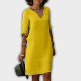 Lyns - Kleid mit V-Ausschnitt