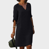 Lyns - Kleid mit V-Ausschnitt