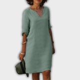 Lyns - Kleid mit V-Ausschnitt