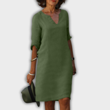 Lyns - Kleid mit V-Ausschnitt
