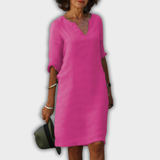Lyns - Kleid mit V-Ausschnitt