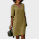 Lyns - Kleid mit V-Ausschnitt